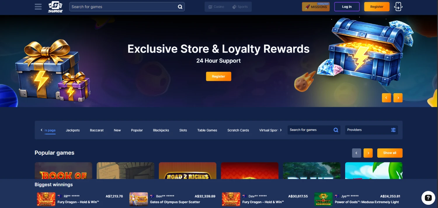surge casino main-page